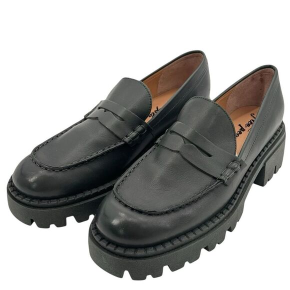 Free People Shoes - Free people Lyra lug sole dark green loafer size 39.5